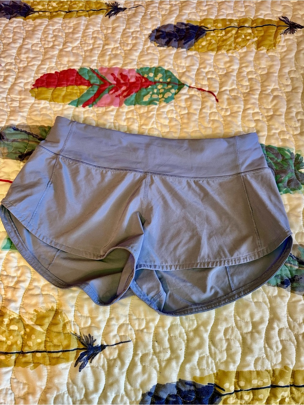 lululemon athletica Women's Light Gray Athletic Running Shorts